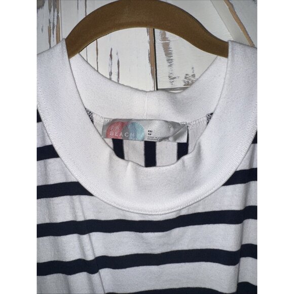 Free People FP Beach Dress Womens Capri Stripe Midi Navy White Boho Size XS - Picture 8 of 13